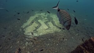 mosaico-lottatori-villa-protiro-baia-immersione-subacquea